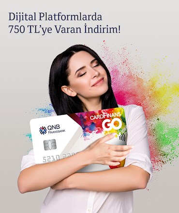 CardFinans GO ile Dijital Platform harcamalarınıza her ay 250 TL, toplamda 750 TL İndirim!