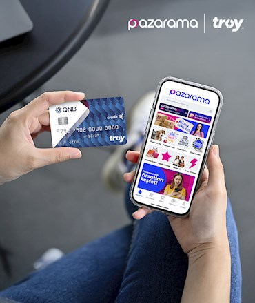 TROY Logolu QNB Kredi Kartınız ile Pazarama